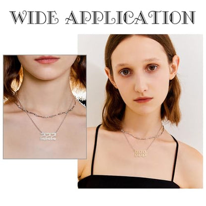 UNICRAFTALE 2 Colors Number 1~9 Pendants Stainless Steel Linking Charms Lucky Number Sports Charm Angel Number Necklace 999 Pendants Numerology Jewelry Birthday Gift11.5~12mm long