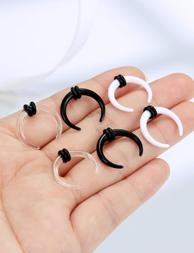 14-00G Ears Gauges Tunnels Plugs for Women Acrylic Buffalo Pincher Ear Gauge Septum Stretching Kit Nose Piercing Kit Earring Expander Stretcher Earrings Piercing Jewelry for Women Men - style: 8G Tapers