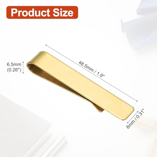 PATIKIL Skinny Tie Clips, Stainless Steel Tie Clips for Men - color: Gold