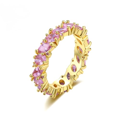 14K Gold Punk Style Moissanite Ring, Marquise Cut， Edgy Open Band Statement Ring for Women - color: 14K, size: 8