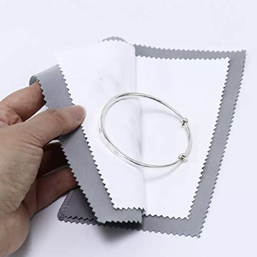 4Pcs Silver Polishing Cloth Large Jewelry Cleaning Cloths,Multi-Layer Double-Sided Jewelry Cleaning Cloth for Gold,Sterling Silver, Platinum, Silver Jewelry Cleaner Tarnish Remove