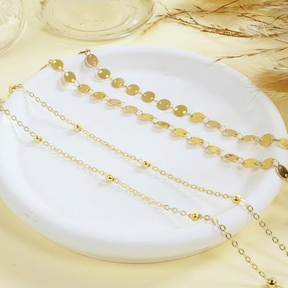 14K Gold Plated Waist Chain for Women, Layered Belly Body Chain | 2Pcs Adjustable Fit, Layered Design, Dainty Chain Styles, Bikini, Dress & Rave Outfits, Beach, Festival & Vacation - color: Gold-Plated 10