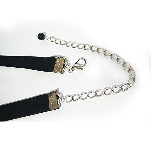 AKOAK Sexy Cute Gothic Lolita Bow Bells Velvet Ribbon Lace Necklace Choker Necklace