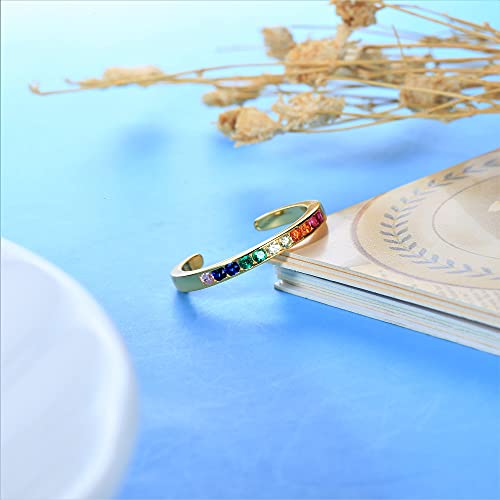MILACOLATO Toe Rings for Women 925 Sterling Silver Adjustable Toe Ring | Adjustable Open Band Toe Rings, Hypoallergenic Ring for Sensitive Skin, Non Tarnished Waterproof Summer Beach Foot Jewelry - color: Gold-Color Zircon