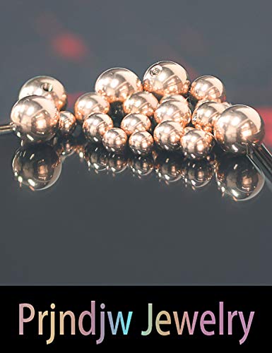 Prjndjw 25Pcs 14G 16G Replacement Balls internal thread & Externally Threaded Surgical Steel Balls Industrial Barbell Tongue Nipple Belly Button Eyebrow Rook Piercing Rings Parts 3MM-8MM - color: 25Pcs-14G-Rose Gold