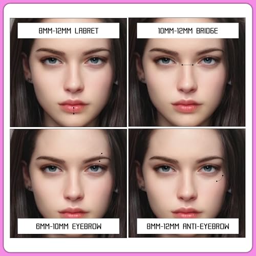 BLISI G23 Solid Titanium Eyebrow Piercing Jewelry, Gold Black Rose Gold Silver Pink Rainbow Eyebrow Rings 16G Curved Barbell,Tiny Vertical Labret Lip Jewelry Rook Piercing Jewelry for Women and Men - color: Pink 1
