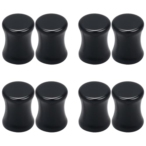 6G to 30MM Gauges for Ear Acrylic Double Flared Saddle Solid Tunnels Plugs 4MM- 30MM Ear Expander Gauges Stretcher Flesh Earrings Body Piercing Jewelry for Women Men (Black White Clear) - color: Black, size: 0G Tunnels