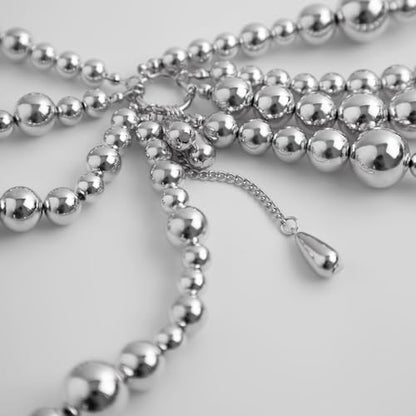 Bikini Multi-Layer Waist Belly Chain Pearl Belly Chain Layered Waist Body Chains Bikini Belly Jewelry Fashion Beach Rave Party Club Body Accessories Jewelry for Women - color: silver