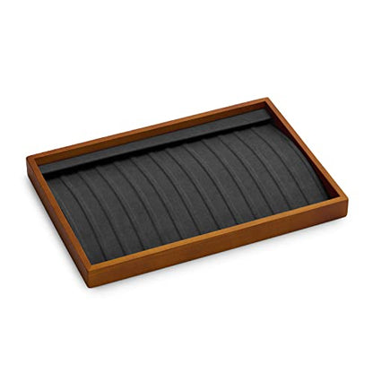 Oirlv Wood 13 Grids Necklace/Bracelet/Pendant Display Tray Jewelry Drawer Organizer Stackable Jewelry Trays(Grey) | Stackable Design,Keep Necklaces Bracelets Flat and Untangled,Organizing and Presentinge Legantly on Dressers&in Dresser - color: Grey 13 gr
