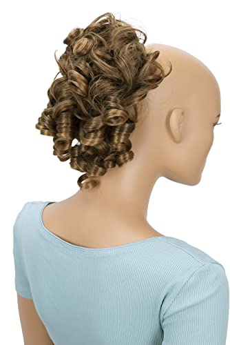 CAISHA Jumbo Hairpiece Scrunchy Updo Voluminous Curly Messy Bun Light Brown Mix G9L - color: light brown mix #30T26 G9L