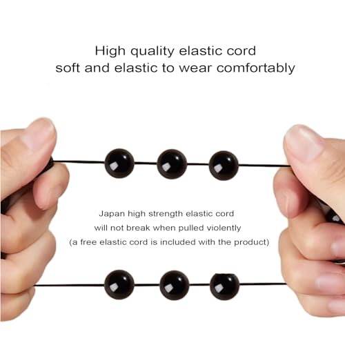 38 Magnetic Therapy Hematite beaded Bracelet For Women And Men Power Gemstone Crystal Unisex Macrame - color: Hematite
