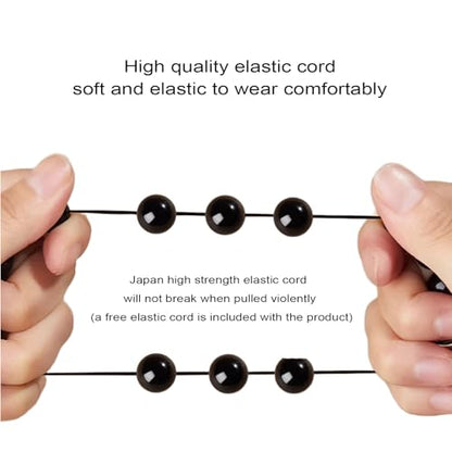 38 Magnetic Therapy Hematite beaded Bracelet For Women And Men Power Gemstone Crystal Unisex Macrame - color: Hematite