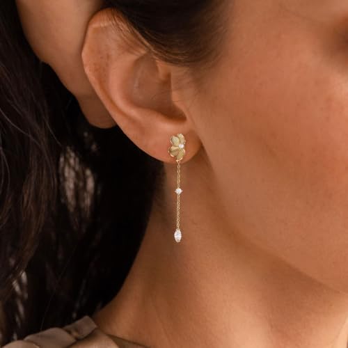 Dangle Earrings for Women,Dainty 14K Gold Plated Long Earrings Statement Gold Drop Earrings Unique Long Earrings For Women Trendy Jewelry Fashion Accessories - color: dangle4-Gold