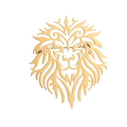Large-sized Gold Color Phoenix Bird Brooch Wolf and Lion Brooch and Pin - style: Lion King