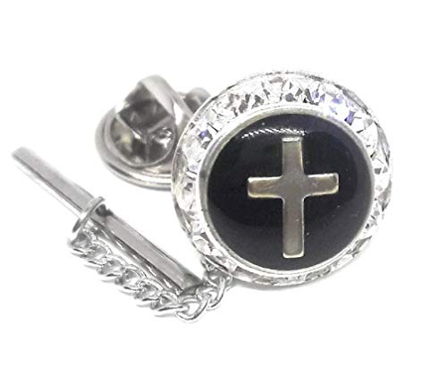 Silver Religious Cross TIE TACK/Lapel PIN Manufacturer Direct Pricing