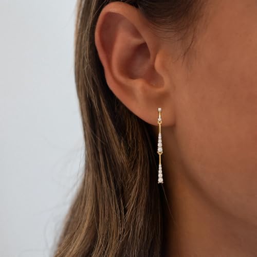 Dangle Earrings for Women,Dainty 14K Gold Plated Long Earrings Statement Gold Drop Earrings Unique Long Earrings For Women Trendy Jewelry Fashion Accessories - color: dangle1-Gold