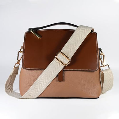 Kolti Purse Strap Replacement Crossbody Handbag Stripe Wide Adjustable - color: Gold Buckle-409