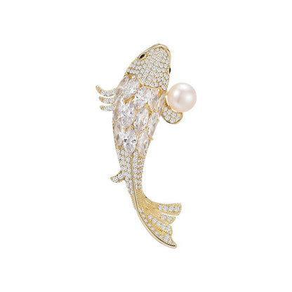 Brooches and Pins for Women Elegant Flower Pearl Brooches Costume Broches Jewelry Lady Christmas Pin for Women - style: GD-1144