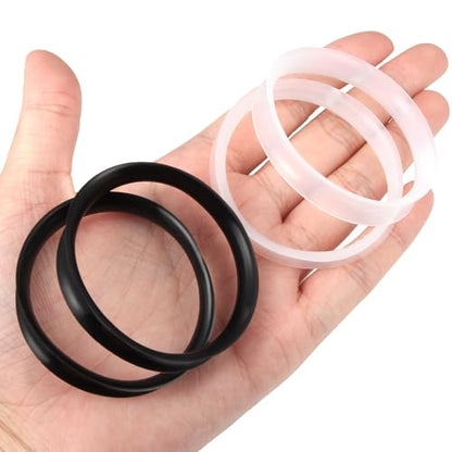 Cisyozi 10G-50mm Thin Silicone Gauges for Ear Flexible Double Flare Gauges Tunnels Expander Stretching Gauge Earlets Plugs Gauges Kit Earlets Retainer Same Sizes 3 Colors - style: Size: 48mm = 1 7/8 inch