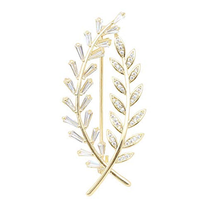 Brooch Pins for Women Girls Fashion Flower Crystal Rhinestone Pearl Jewelry - color: Color 2