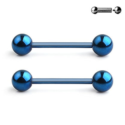 Stainless Steel Internally Threaded Tongue Nipple Shield Barbell Ring Bar Body Piercing Retainer 14G
