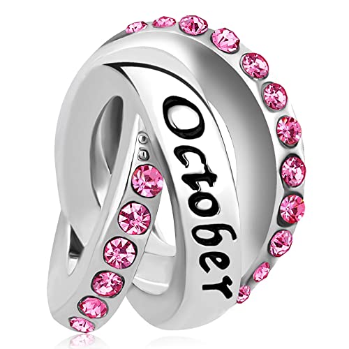 January-December Birthday Charm Compatible with Pandora Bracelets Birthstone Charms for Women Jewelry - style: 10