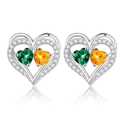 Iefil Birthstone Earrings for Women - 925 Sterling Silver Birthstone Earrings, Anniversary Birthday Gifts for Women Wife Girlfriend Mom - color: 05-11-May-Nov Birthstone