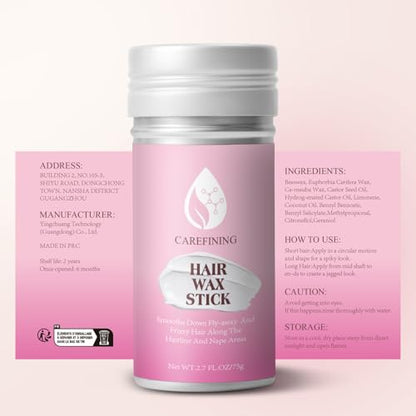 Hair Wax Stick - Strong Hold & High Shine - Styling Stick for Men with Easy Application - Lightweight & Non-Greasy Formula - Matte or Glossy Finish