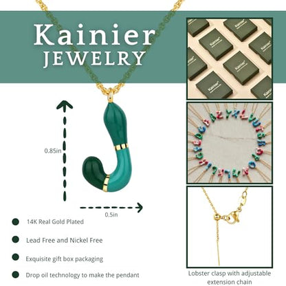 Kainier Bubble Letter Initial Necklace for Women, Colorful Balloon Alphabet Name Pendant Dainty Cute 14K Gold Plated Necklaces Jewelry Gifts… - color: Colourful, style: J