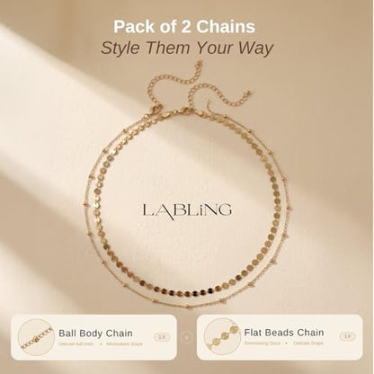 Gold Belly Waist Chain for Women | Layered Belly 14K Gold Plated Chain Adjustable Bikini Belly Beads Body Chain Waterproof | Jewelry Gift - color: Style 2