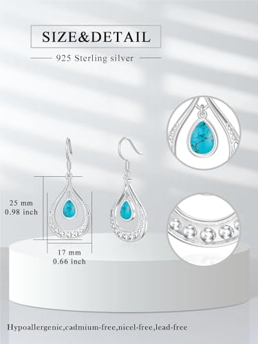 Dorunmo s925 Sterling Silver Western Dangle Drop Earrings Birthday Jewelry Gifts for Women - style: Boho B