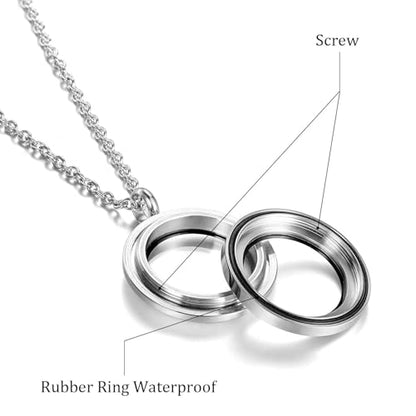 EVERLEAD Locket Necklace, DIY Floating Round Locket Pendant, Living Floating Memory Necklace for Women Friendship Necklace Memory Nostalgic - style: 30mm magnetic