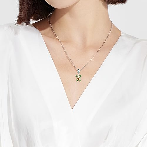 CYCUFF 925 Sterling Silver Charms Suitable for Charm Necklaces, Bracelet Pendants Beads Jewellery Gift for Women - color: Dumbbell Avocado Charm