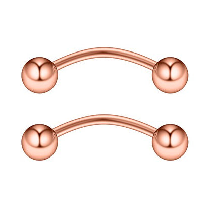 Ruifan 12pcs Surgical Steel Tiny Curved Eyebrow Ear Navel Belly Lip Ring Barbell Piercing Jewelry 20g 6mm/8mm/10mm - style: 12PCS - 20G 1/4" w Balls