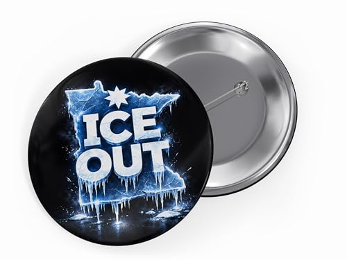 Minnesota State Abolish Ice Button Pin - Resistance Pinback - Ice Out Round Badge - Immigrant Rights Pins - Political Protest Pinback - Anti President Round Badge For Bags & Jacket - size: Choose 3–10 Pins