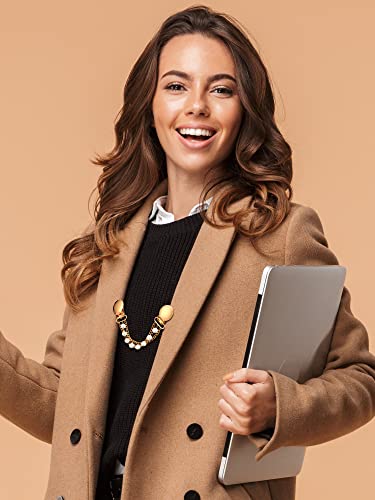 Jetec 3 Pcs Pearl Cinch Clips Sweater Dress Shirt Shawl Scarf Clips Waist Sinchers Cardigan Brooches for Women Clothing - color: Gold, style: Simple Style