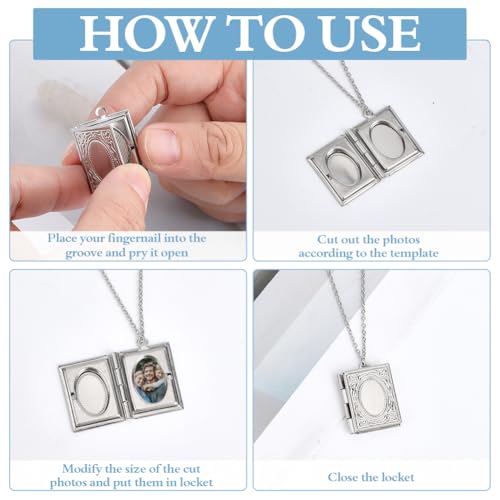 24Pcs Heart Photo Frame Charm 2 Styles Flat Round Stainless Steel Photo Locket Pendants Blank Memory Locket Picture Charms for Necklace Jewelry Making DIY Craft Women Gift - size: 26.5x19x4.5mm