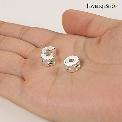 JewelrieShop Clip Spacer Charm for Bracelet Clip Lock Stopper Bead Spacer European Openable Beads 2pcs - color: #08S x 2 Pieces