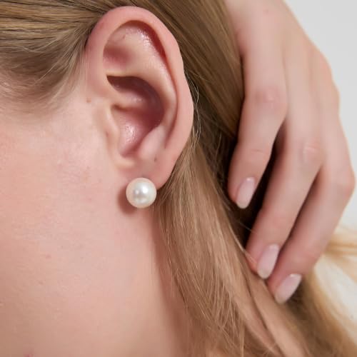 Pearl Necklace and Earring Set for Women Costume Jewelry Set | Elegant Outfit Matching, Wedding Bridesmaid Prom Gifts - style: White 18 inches