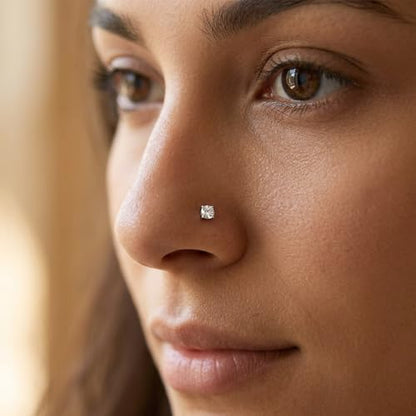 17PCS 18/20G Nose Stud Set, Spiral and L-Shaped Nostril Piercing Jewelry, Anti-Sensitive Stainless Steel Hoop Nose Ring for Auricle Ear Cartilage Tragu Earring Lip Noses, Suitable for Women Men