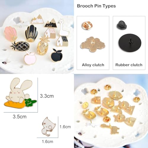 Mixed Enamel Lapel Brooch Pin Set Decoration for Backpack, Hat and Jacket | Birthday Christma Holiday Gift for Friends, Children, Families (Mystery Style) - size: 50 pieces