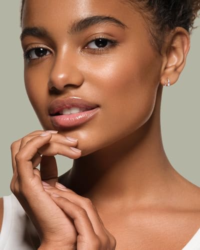 Tiny Double Hoop Earring S925 Sterling Silver Small Hammer Texture Hoop Hypoallergenic Twist Spiral Earrings for Women - Sliver & Gold - color: Silver