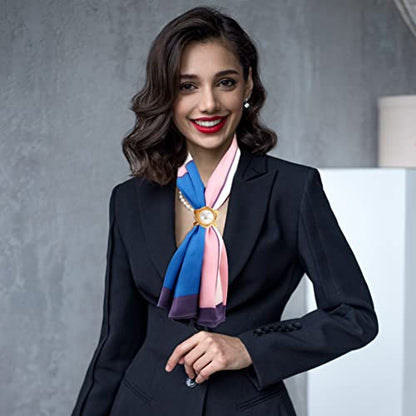 3pcs Fashion Scarf Ring Clip 3 Rings Silk Scarves Clip For Women Shawl Clip Buckle Gold Smooth Scarf Brooches Buckle - color: Scarf clip A-3PCS