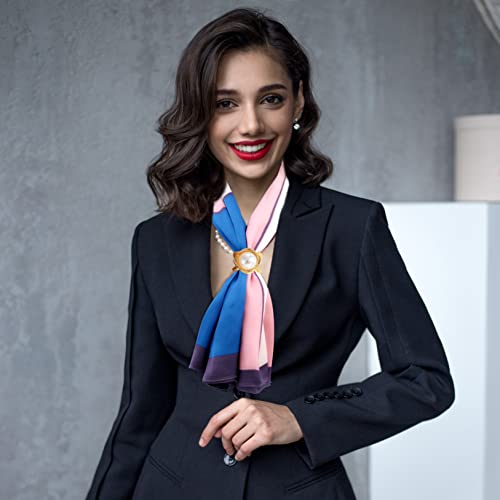 3pcs Fashion Scarf Ring Clip 3 Rings Silk Scarves Clip For Women Shawl Clip Buckle Gold Smooth Scarf Brooches Buckle - color: Scarf clip A-3PCS