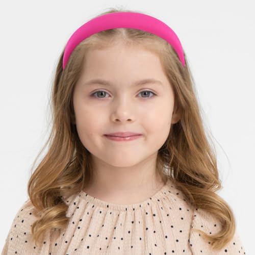 KICOSY Pink Headband for women girls Hot Pink Light Pink Padded Hairband Non Slip Cute Pink Head Band Pink Hair Accessories Pink Party Favors Valentine's Day - color: pink
