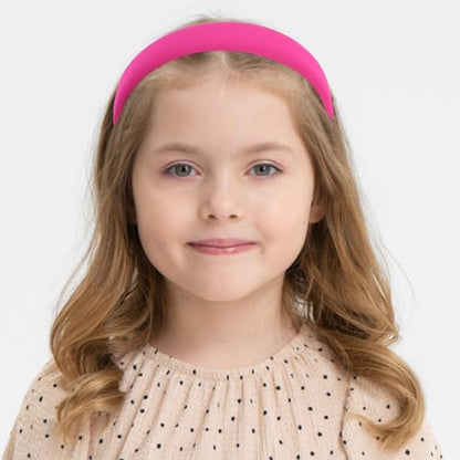 KICOSY Pink Headband for women girls Hot Pink Light Pink Padded Hairband Non Slip Cute Pink Head Band Pink Hair Accessories Pink Party Favors Valentine's Day - color: pink