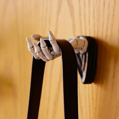 Halloween Skeleton Hand Ring Holder Wall Mounted Key Holder Organizer Multifunctional Wall Hooks for Hanging Keys Jewelry Bracelet Gothic Home Decor for Entryway Bedroom