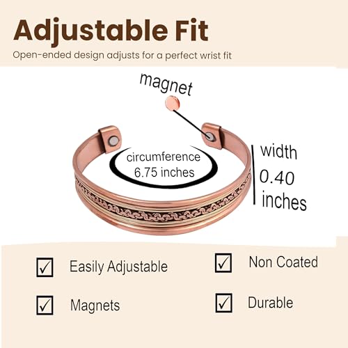 Touchstone Copper Magnetic Hand Forged With Solid And High Gauge Tibetan Style Chains Pattern Minimalistic Elegance Pure Copper Bracelet In Two Tones. - style: Braided Two tone 8
