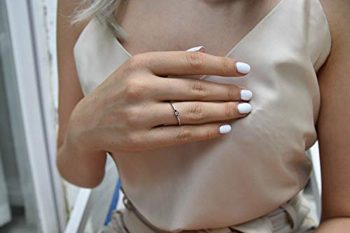 LEMON GRASS Sterling Silver Evil Eye Dainty Ring - color: 18K Yellow Gold Plating