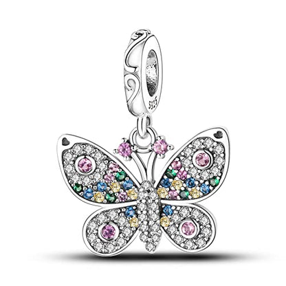 Pandach Animal Charm Bead fits Charms Bracelets for Woman-925 Sterling Silver Dangle Pendant Bead,Jewelry Beads Gifts for Women Bracelet&Necklace - style: AAAAA Zirconia Butterfly Pendants